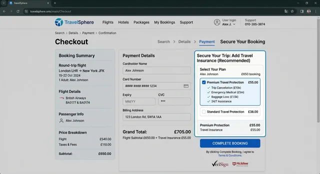 HAAVYN booking integration checkout flow