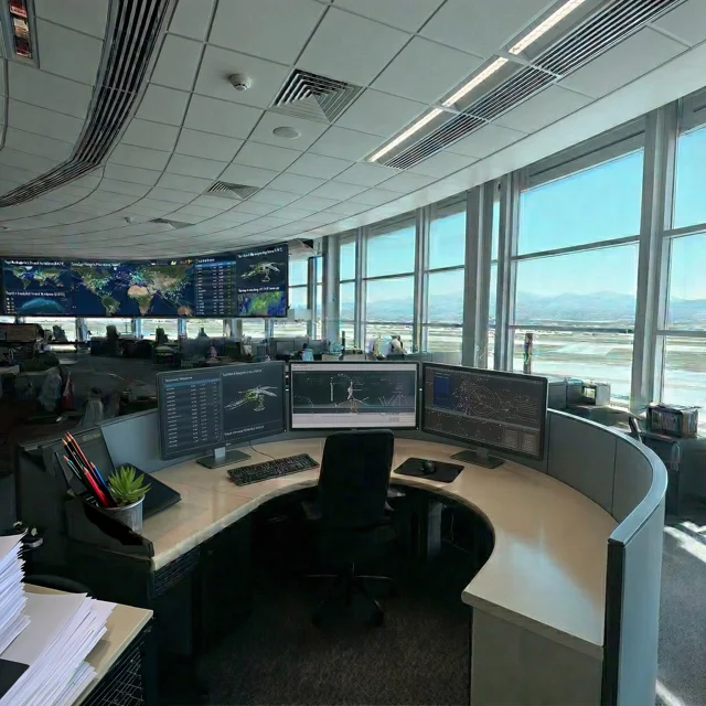 Airport control tower operations
